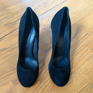 Brian Atwood Pangea Black Suede Heels